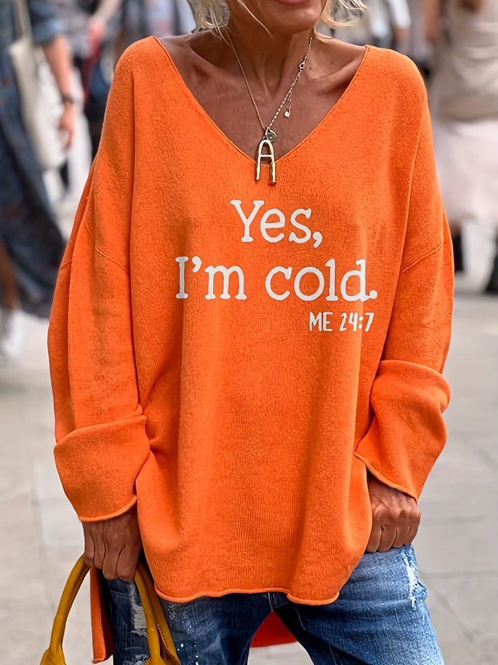Damen V-Ausschnitt Pullover | Übergröße