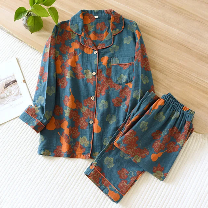 Damen Pyjama Set | Blumenmuster