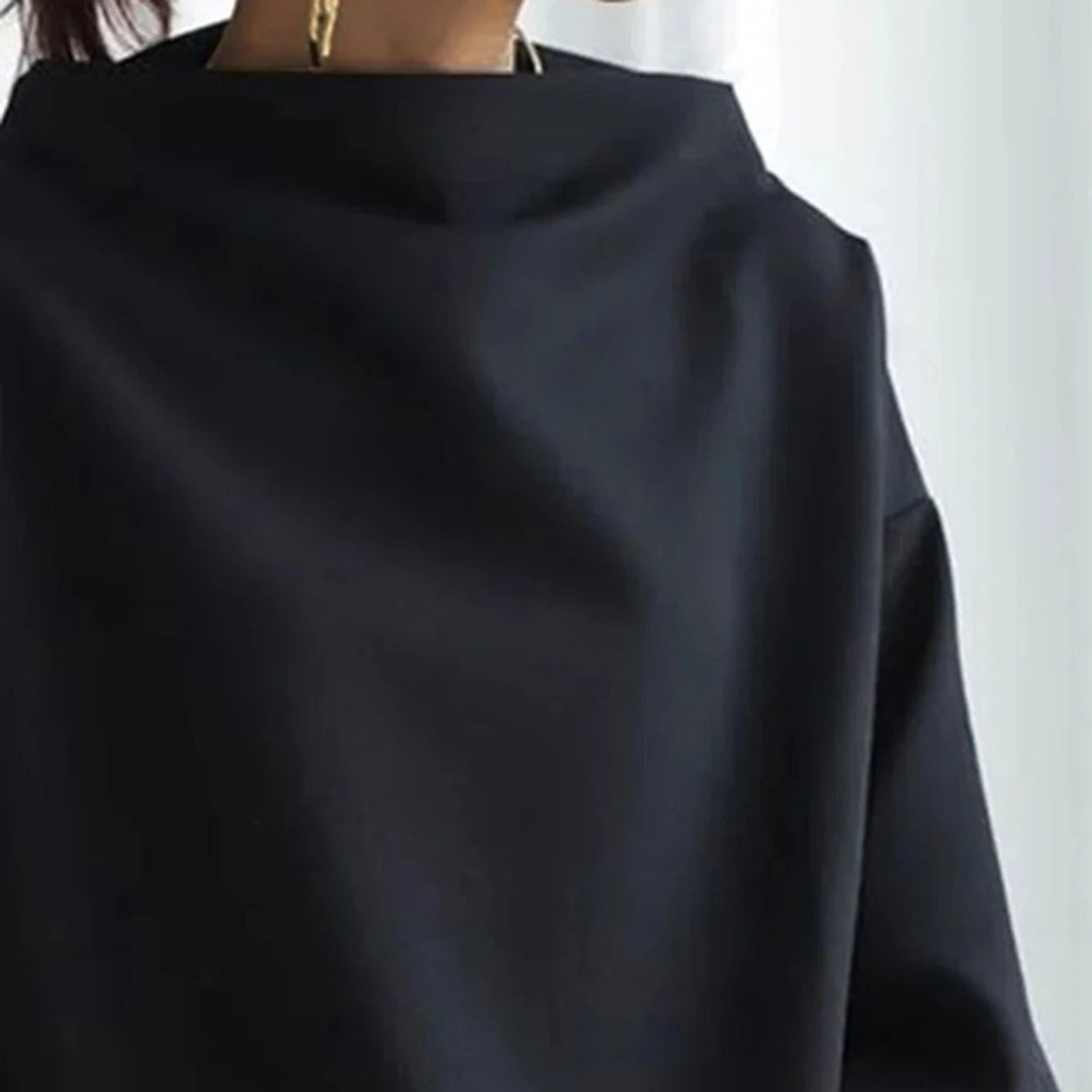Damen Modisch Rollkragen Pullover | Schwarz