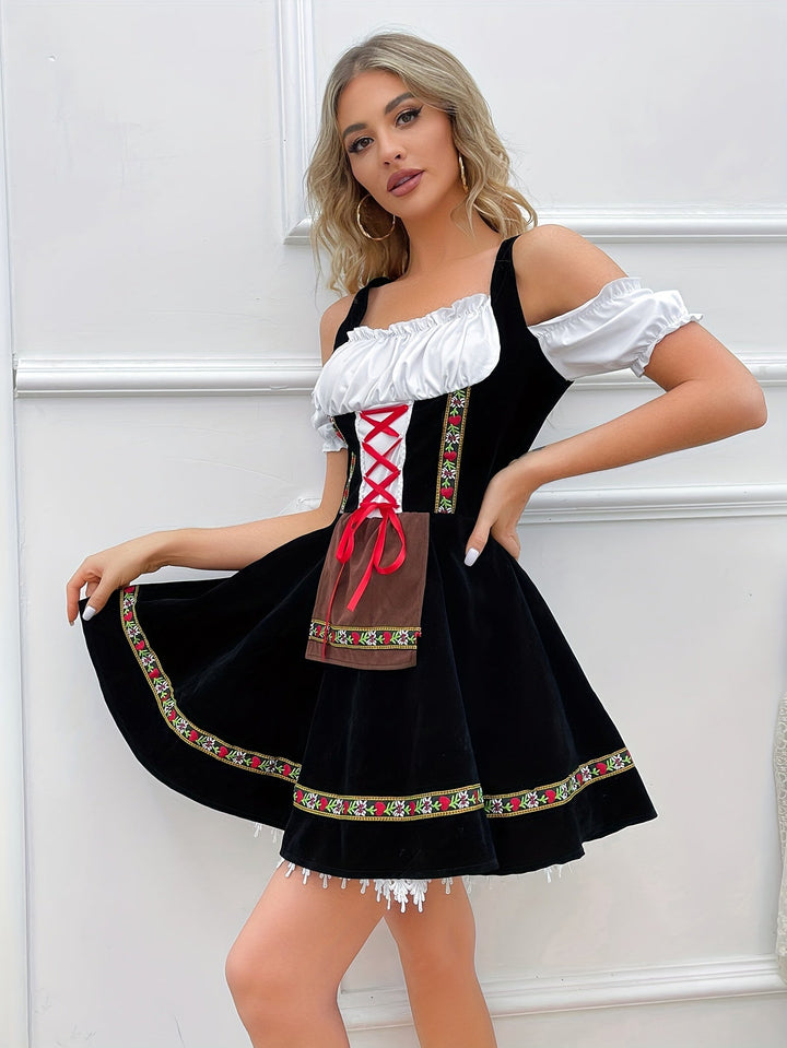 Damen Elegante Mehrfarbig Oktoberfest Kostüm