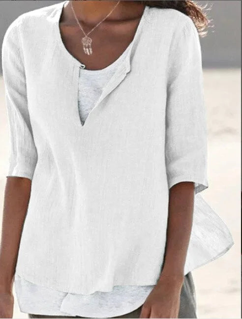 Damen Bluse im Freizeitstil | 3/4 Ärmel