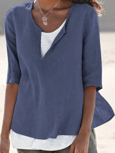 Damen Bluse im Freizeitstil | 3/4 Ärmel