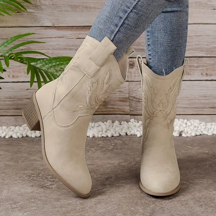 Damen Kuhmädchen Stiefel | Mit Absatz