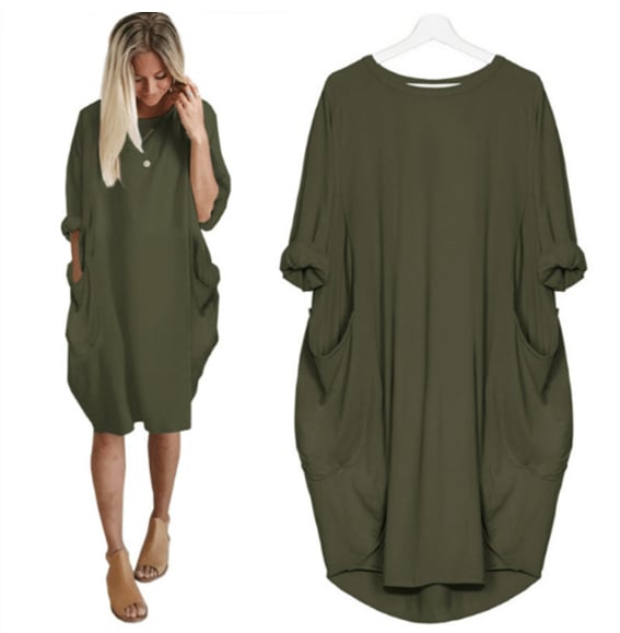 Bequemes Sommerkleid Für Damen Mit Lockerer Passform | Midi