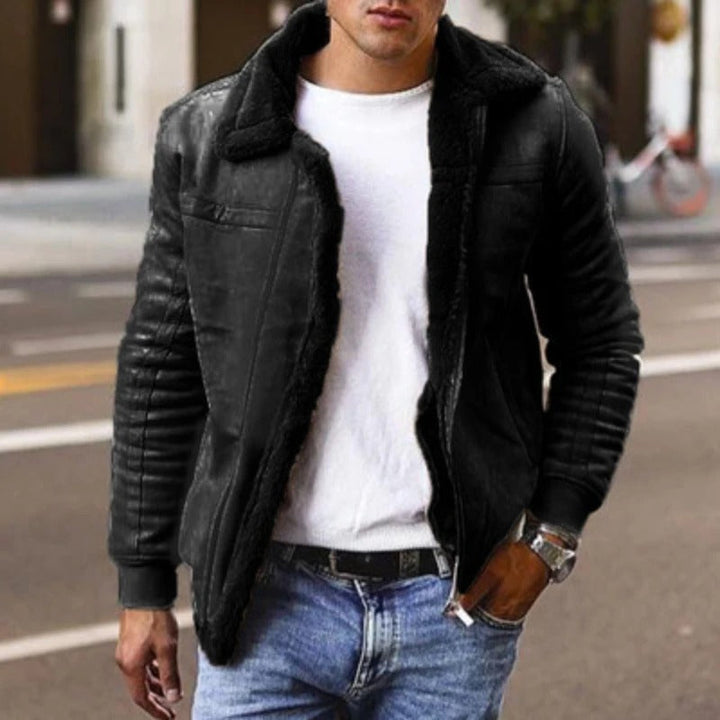 Warme Vintage-Jacke für Herren | Reißverschluss