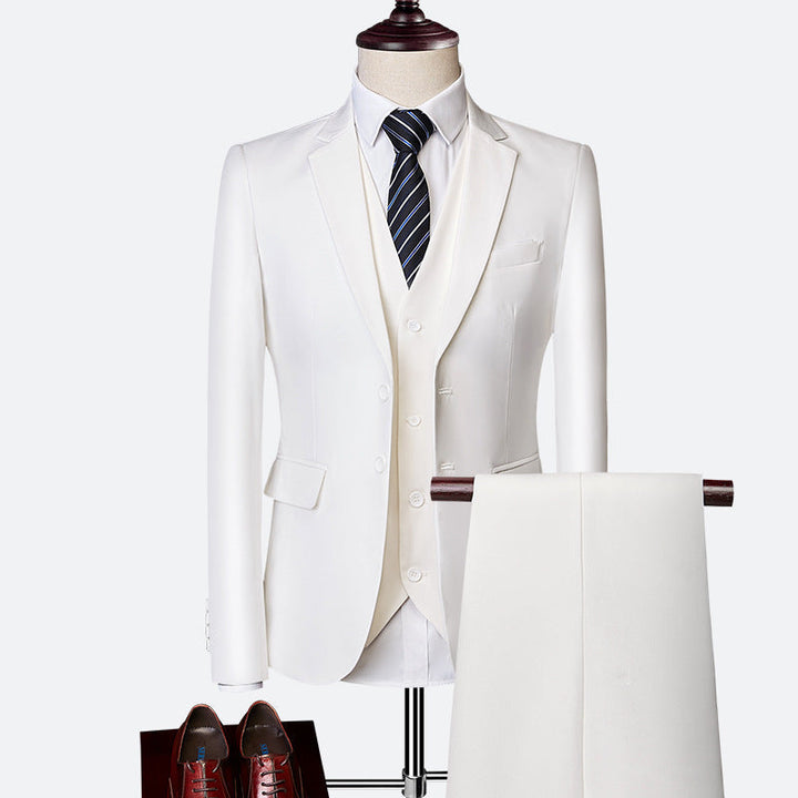 Herren Moderner 3-teiliger Hochzeitsgast-Anzug Set | Schlanke Passform