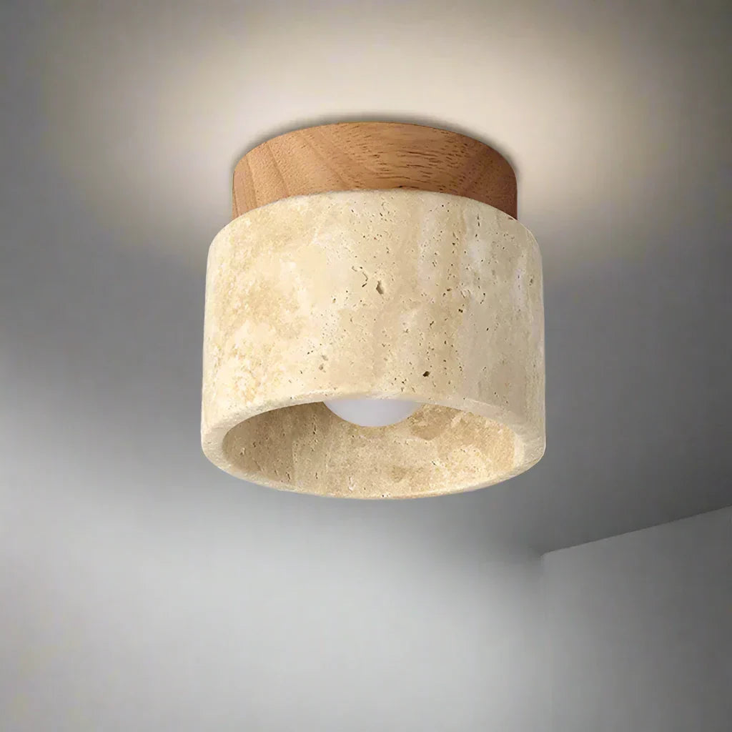 Rustikales Design und natürliche Materialien vereint in der NaturLicht Deckenleuchte.