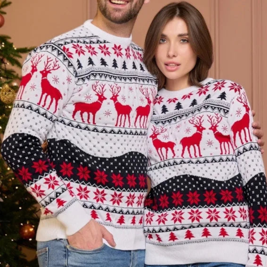 Paare Weihnachtspullover | Gedruckt