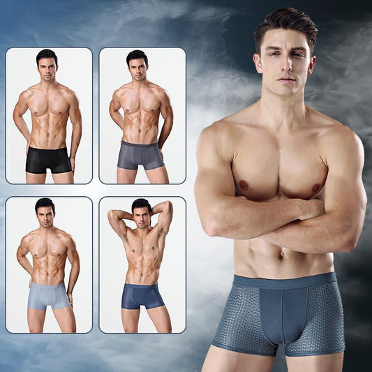 KühlKomfort | Herren atmungsaktive Eisseide-Unterhose | Schwarz