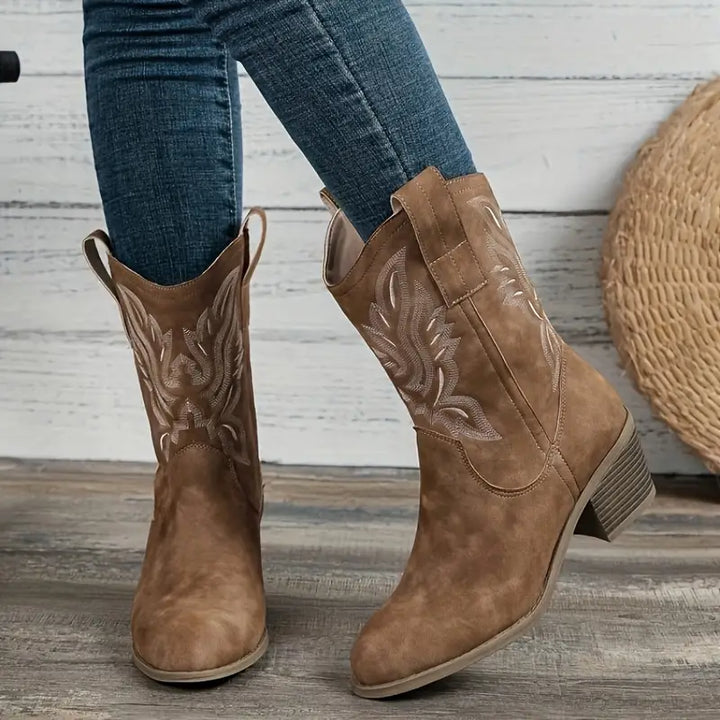 Damen Kuhmädchen Stiefel | Mit Absatz