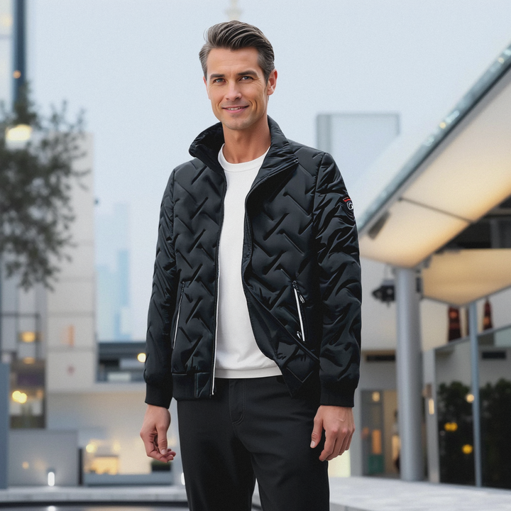 Herren-warmjacke Mit Langen Ärmeln | Reißverschlusstasche