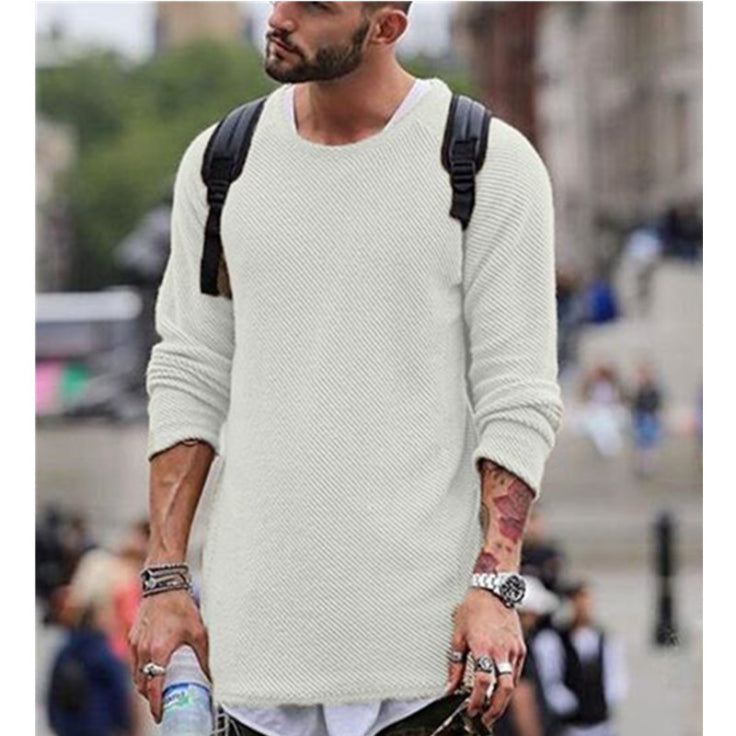 Herren Lässiger Pullover aus strukturiertem Strick | Langarm