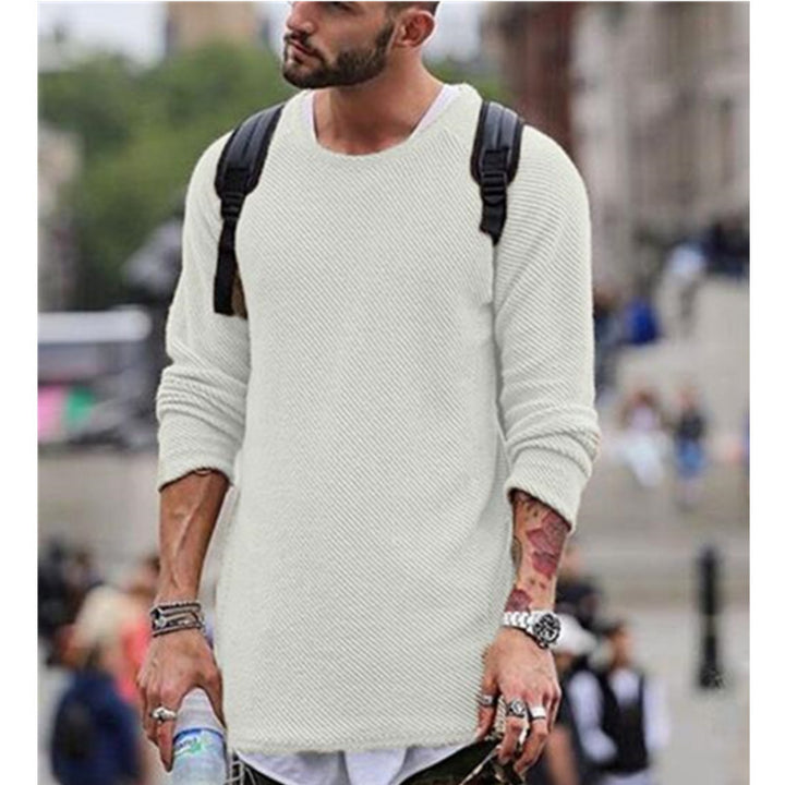 Herren Lässiger Pullover aus strukturiertem Strick | Langarm