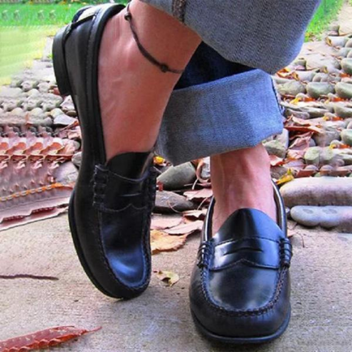 Damen Retro-Stil Loafer | Klassisch