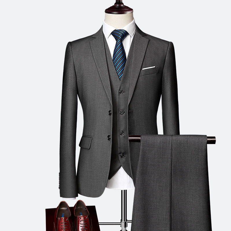 Herren Moderner 3-teiliger Hochzeitsgast-Anzug Set | Schlanke Passform