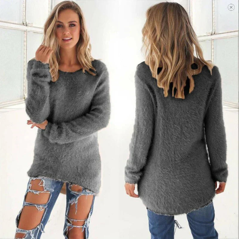 Damen Lange Gemütlich Pullover | Warme