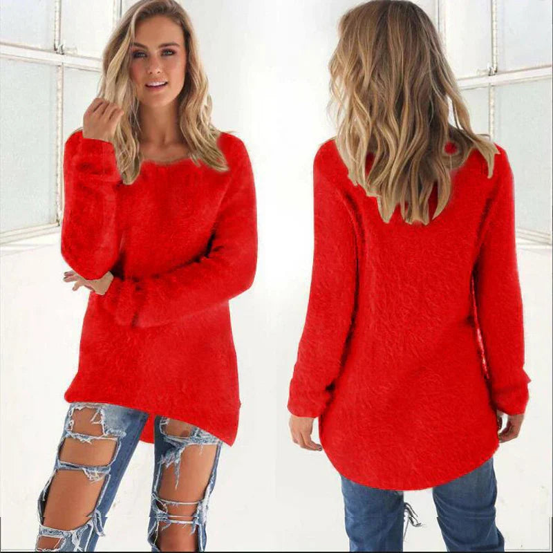 Damen Lange Gemütlich Pullover | Warme