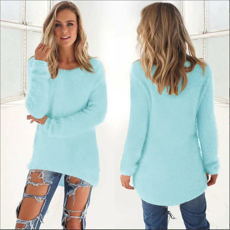 Damen Lange Gemütlich Pullover | Warme