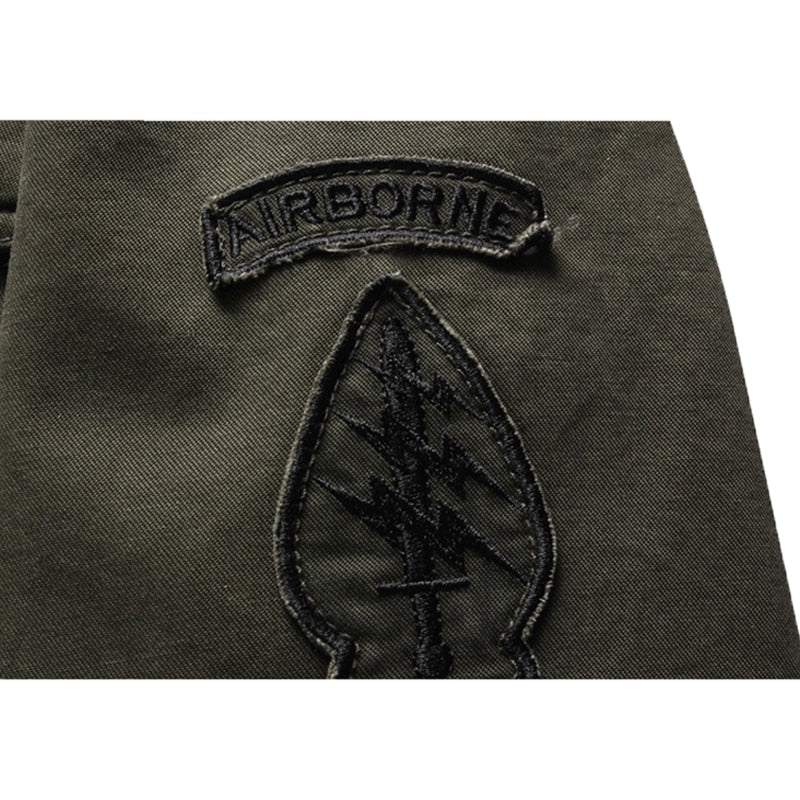 Herren Armee Grün Biker Jacke | mit Reißverschluss