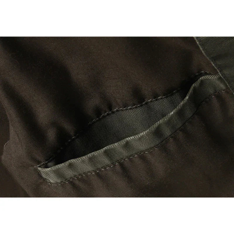 Herren Armee Grün Biker Jacke | mit Reißverschluss