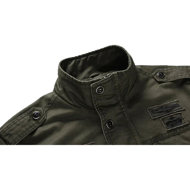 Herren Militärischer Stil Jacke | Stehkragen