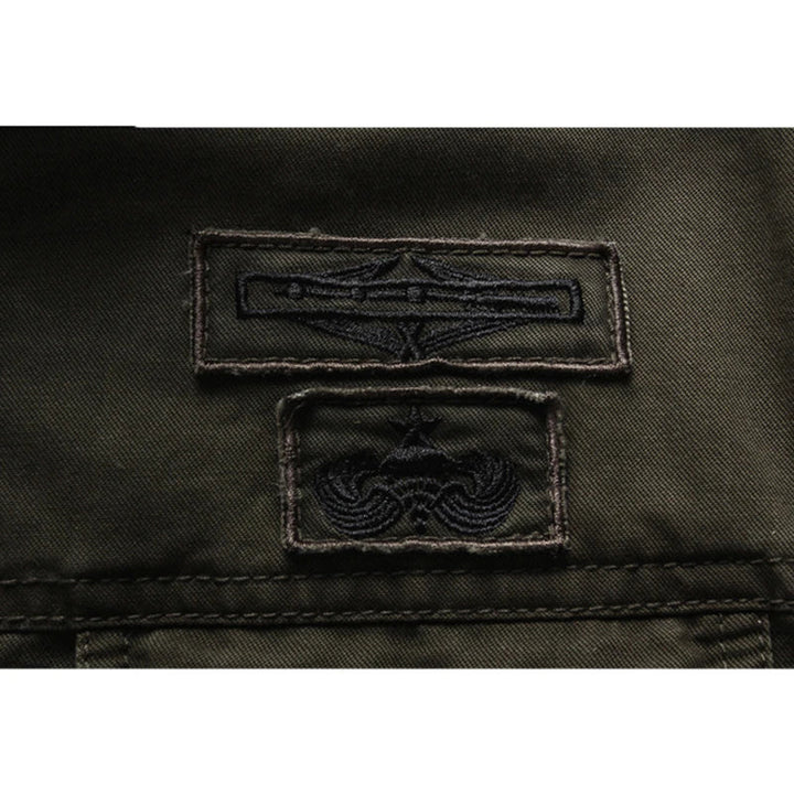 Herren Armee Grün Biker Jacke | mit Reißverschluss