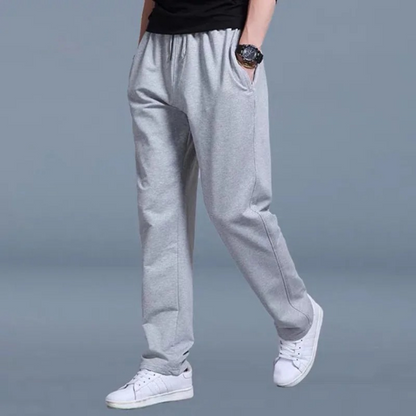 Nero | Herren Komfort Jogginghose mit weitem Bein | Schwarz