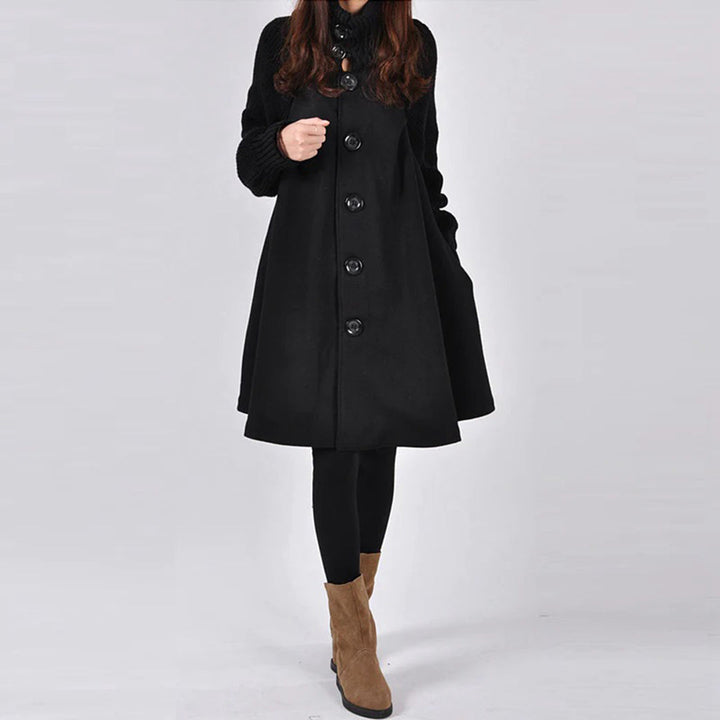 Damen Langer Winter Mantel | Schildkrötenhals