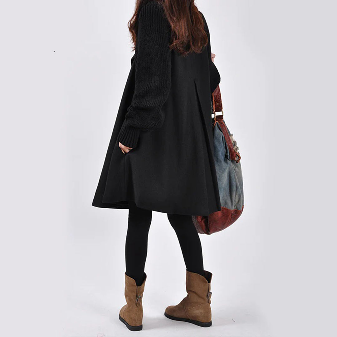 Damen Langer Winter Mantel | Schildkrötenhals