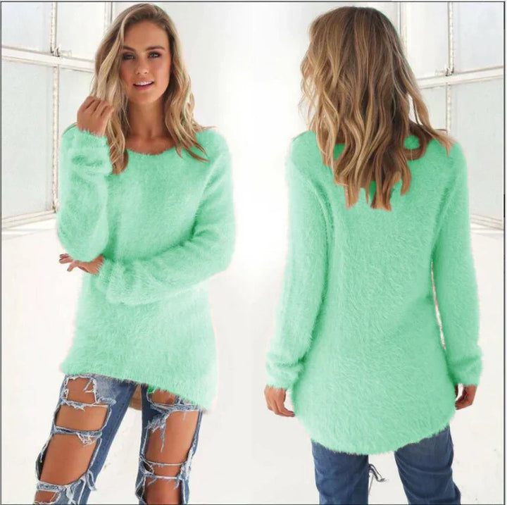 Damen Lange Gemütlich Pullover | Warme