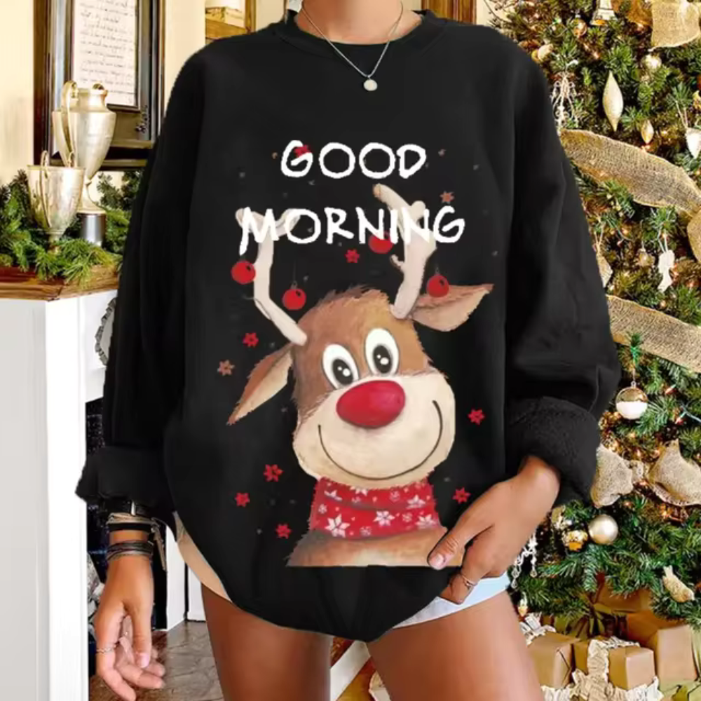 Weihnachtpullover Damen | Rentierdruck