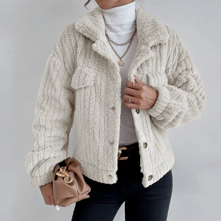 Damen Stilvoll Teddy Jacke | Warme