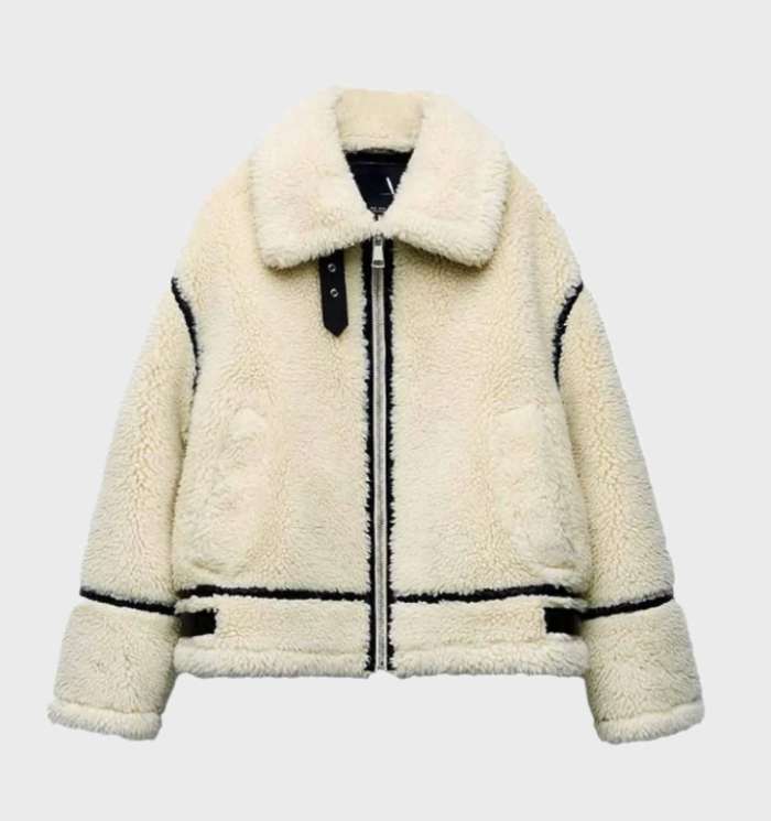 Damen Übergroße Reißverschluss Jacke | Winter