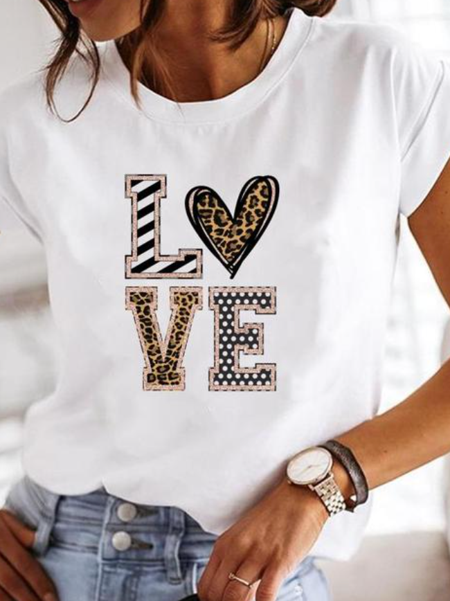 Damen Rundhals T-Shirt | Weiß