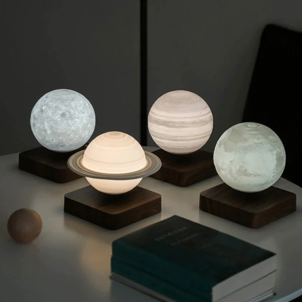 Runde LED-Tischlampe, perfekt für den Nachttisch oder das Wohnzimmer.