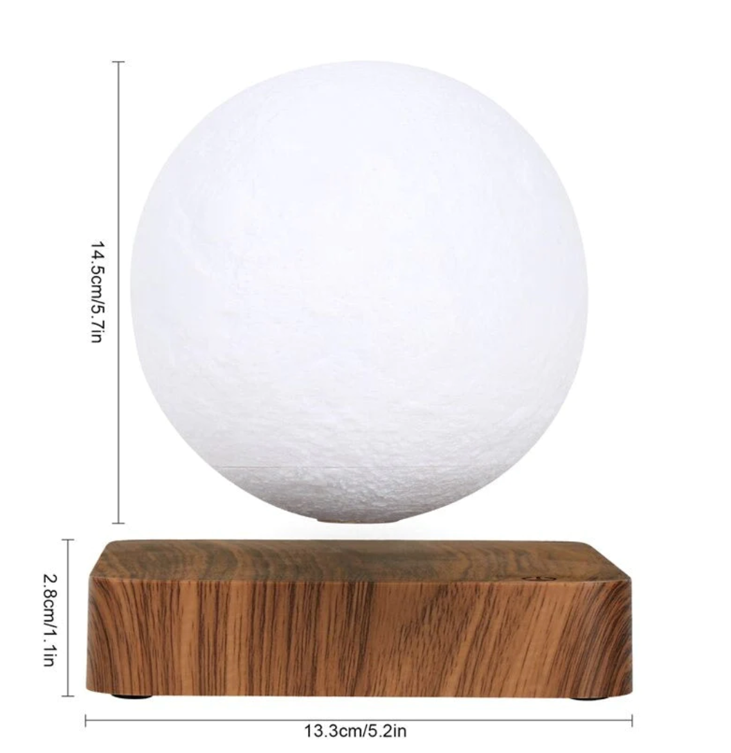 Minimalistische LED-Lampe mit modernem Design und natürlichem Holzfuß.