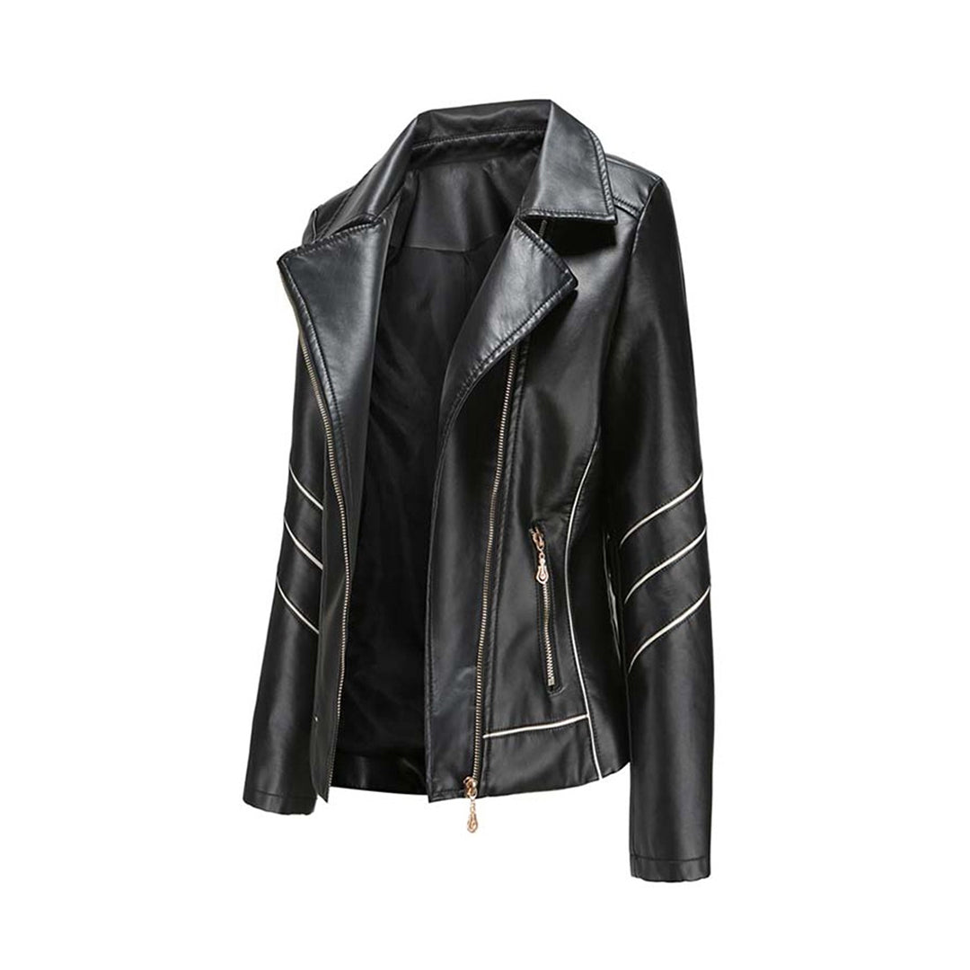 Damen Mode Jacke | Asymmetrischer Reißverschluss