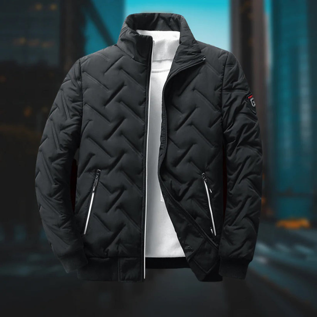 Herren-warmjacke Mit Langen Ärmeln | Reißverschlusstasche