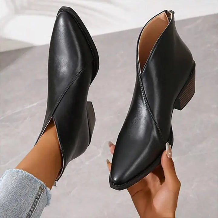 Spitze Zehen Winterstiefel Damen | Knöchellänge