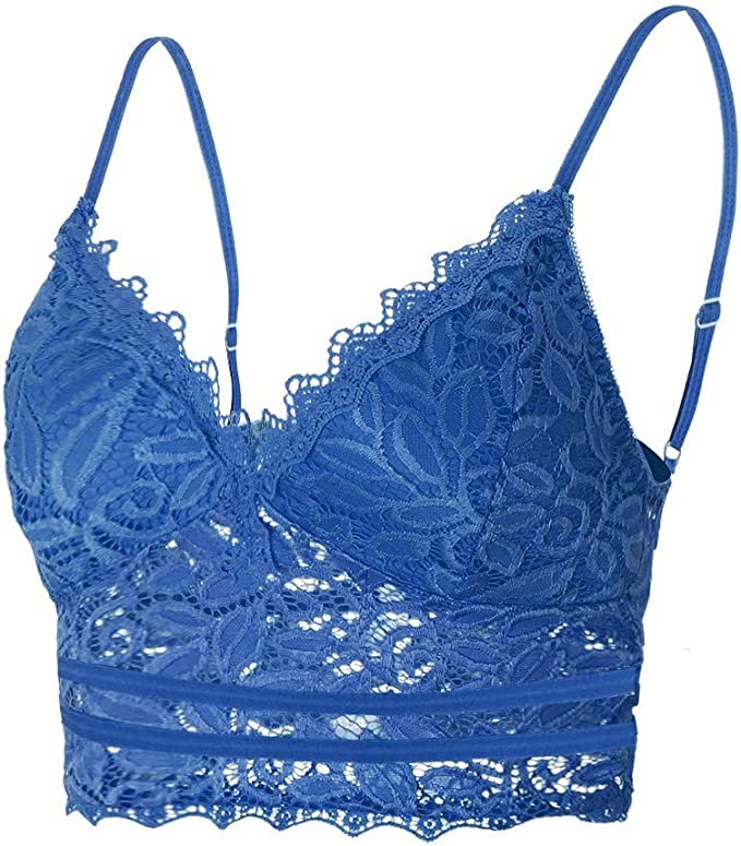 Damen Spitzen Bralette Crop Top | V-Ausschnitt