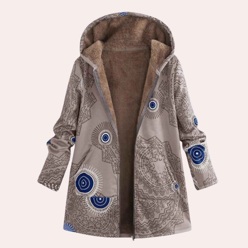 Damen Gedruckt Jacke | Mit Kapuze