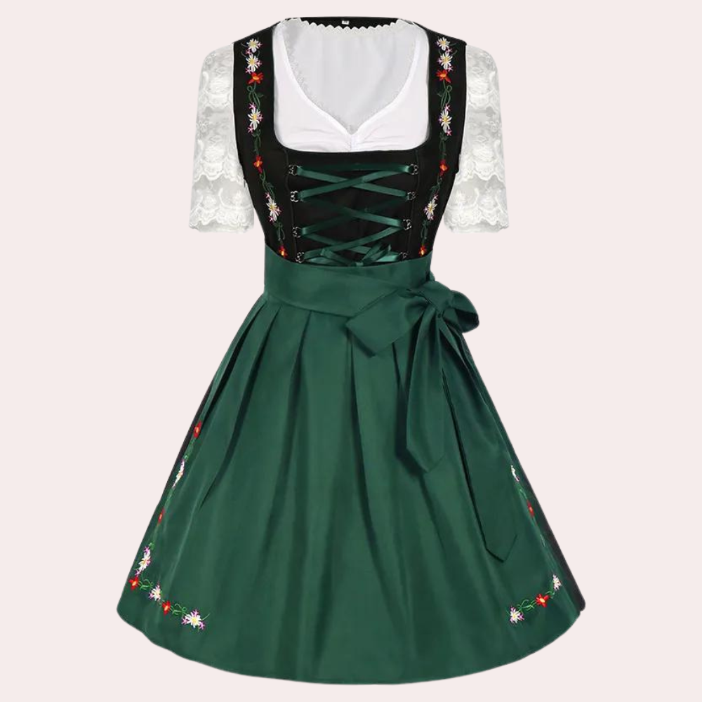 Damen Modernes Quadratischer Ausschnitt Oktoberfest Kostüm