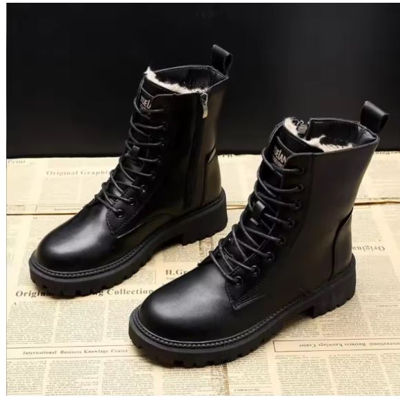 Runde Zehenkappe Winterstiefel Damen | Plattform