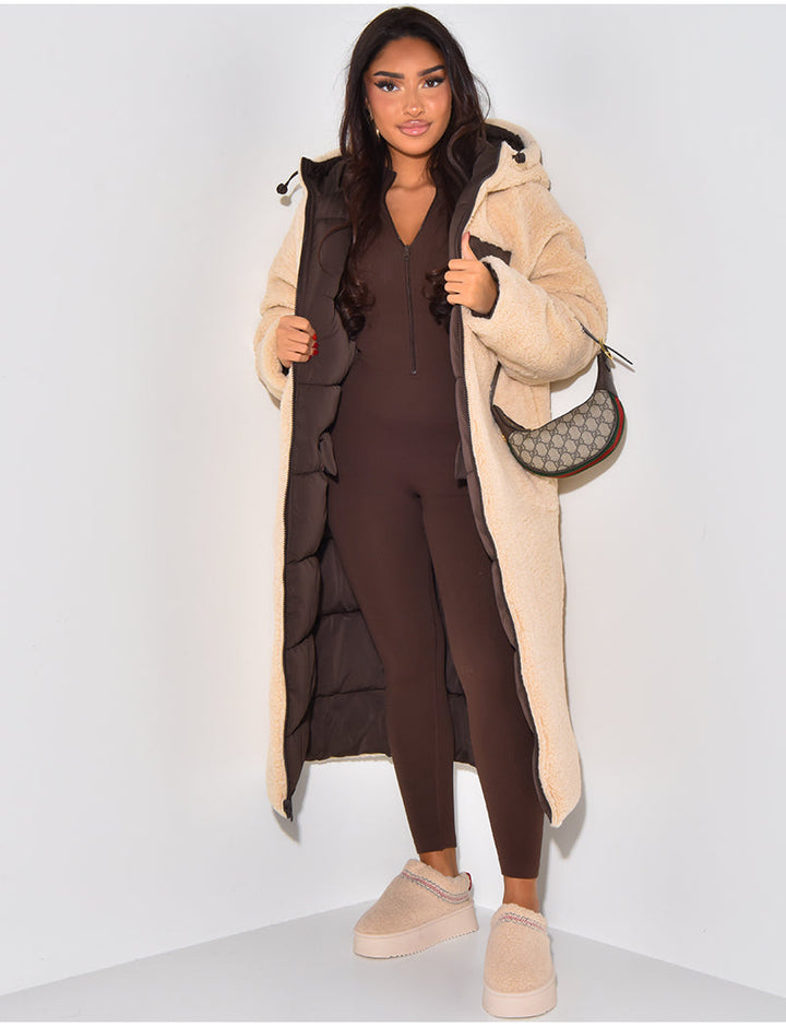 Lang Fleecejacke Damen | Warm Gefüttert