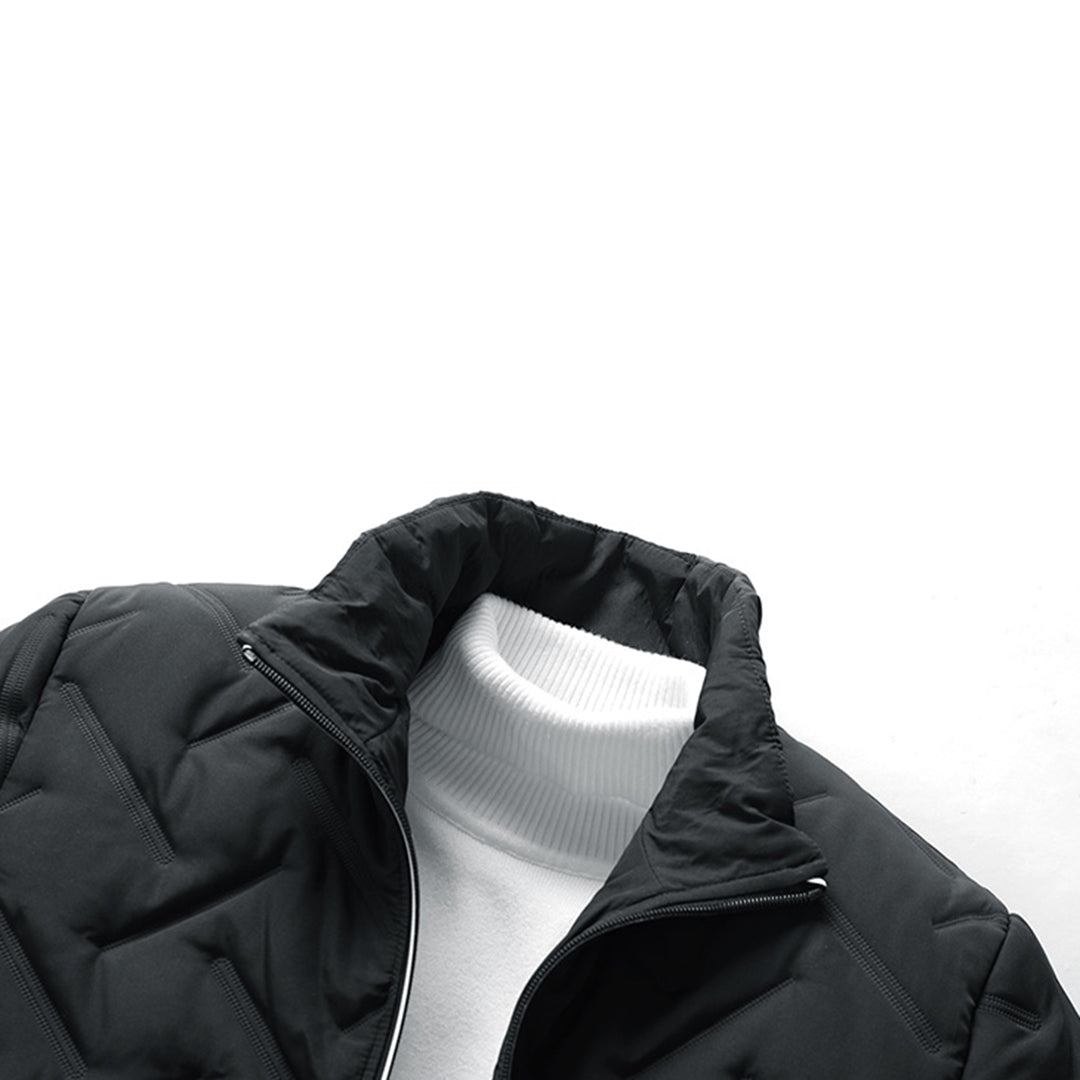 Herren-warmjacke Mit Langen Ärmeln | Reißverschlusstasche