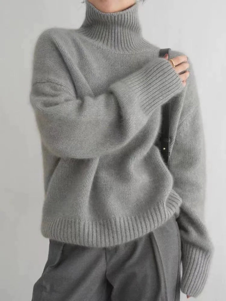 Damen Klassischer Rollkragen Pullover | Übergröße
