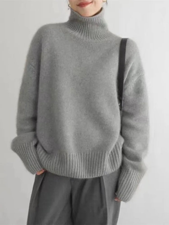 Damen Klassischer Rollkragen Pullover | Übergröße