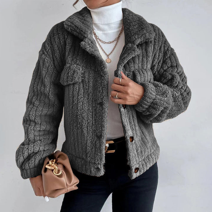 Damen Stilvoll Teddy Jacke | Warme