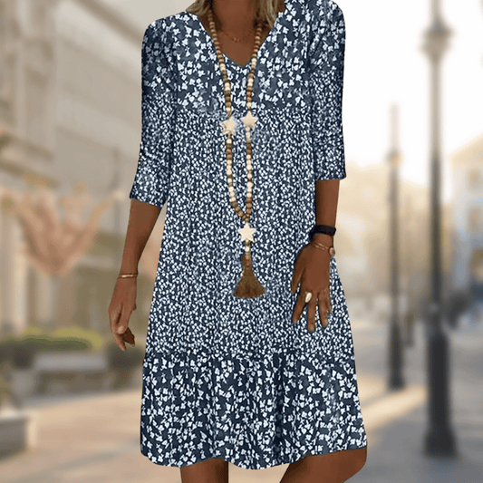 Damen 3/4 Ärmel Freizeitkleid | Mini