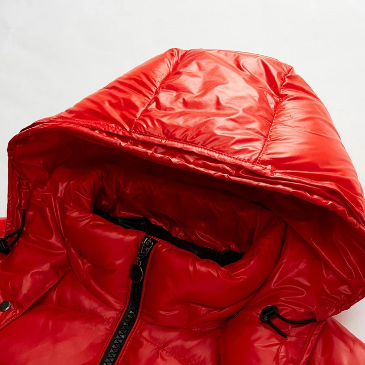 Herren Puffer Kapuze Langarm Jacke | Reißverschluss